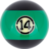 RBABK_14 Aramith BLACK Replacement Ball – #14 | Golden Break Billiards